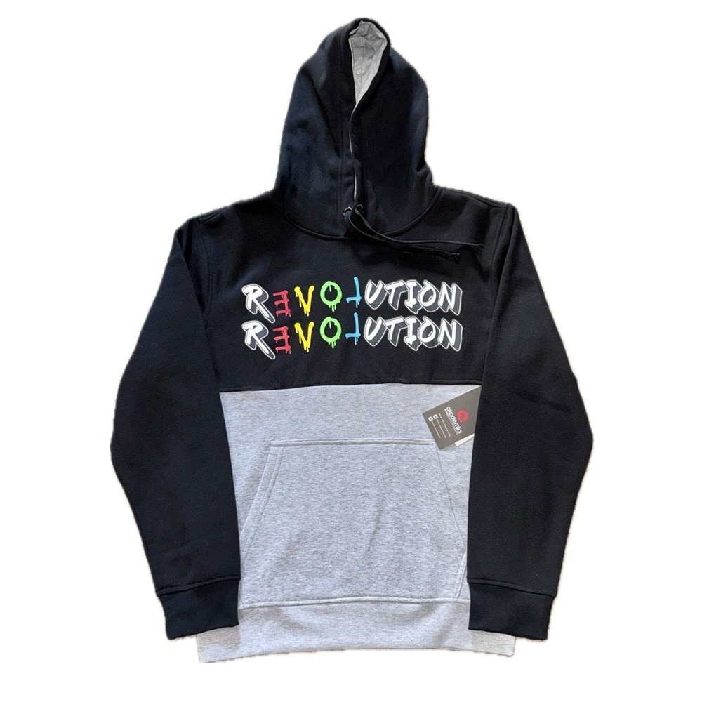 AKADEMIKS *NWT* Revolution Graphic Color Block Hoodie Sweatshirt |‎ Men's Sz M